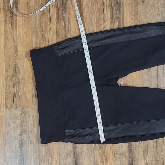 ATHLETA Black Faux Leather Tux Metro Leggings Pants with Back Pockets 456940 - Picture 8 of 13